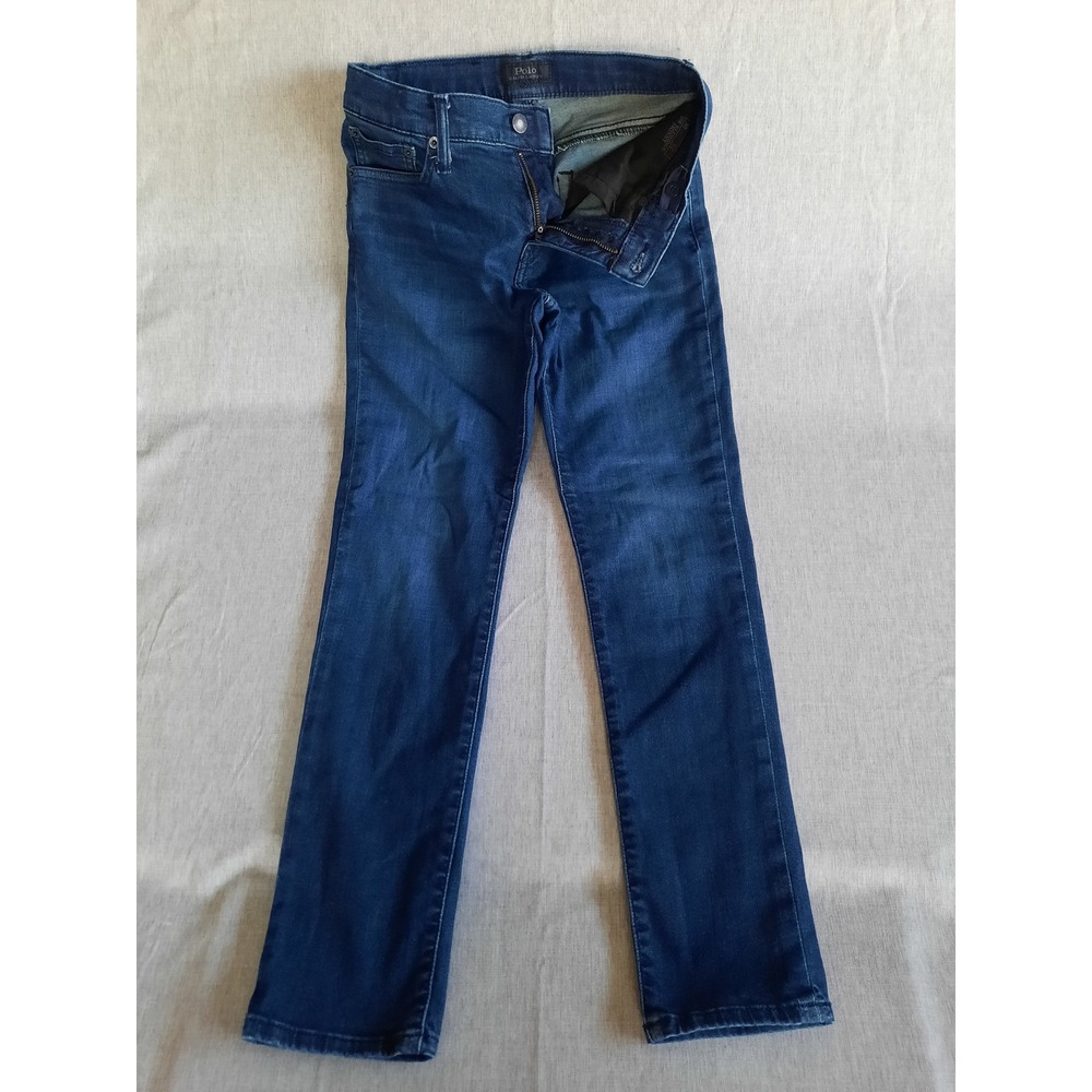 Polo Ralph Lauren Women's 12 The Eldridge Skinny Stretch Denim Jeans Black Label